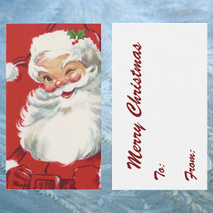 Vintage Christmas, Jolly Winking Santa Claus