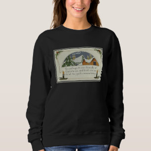 Vintage Christmas Joy Snow Covered Homes  1924  Sweatshirt