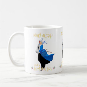 Vintage Christmas lady Merry Christmas greeting Coffee Mug
