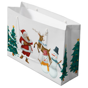 vintage Christmas Large Gift Bag