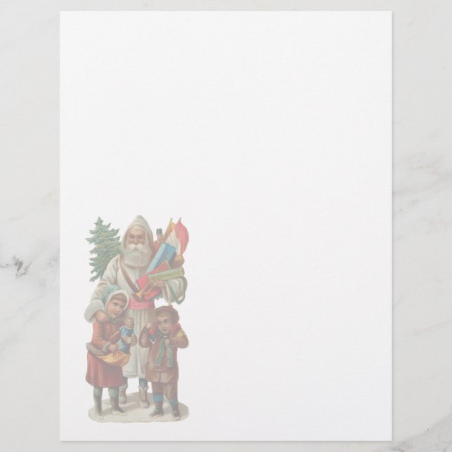 Vintage Christmas Letterhead Stationery (Front)
