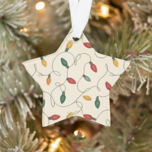 Vintage Christmas Lights Wrapping Paper   Elegant  Ornament