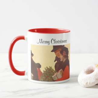 Vintage Christmas, Love and Romance Gift Shopping Mug