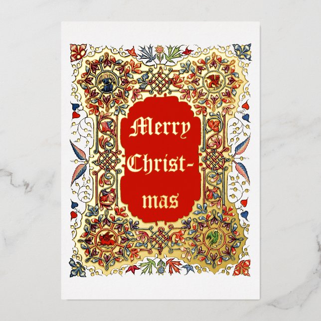 Vintage Christmas Mediaeval  Illuminated Style (Front)
