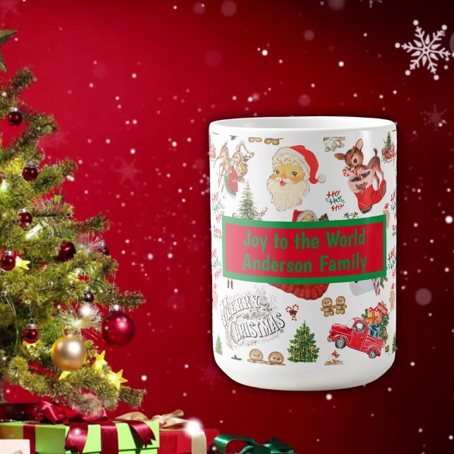 Vintage Christmas Monogram Name | Coffee Mug (Creator Uploaded)