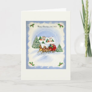 Vintage Christmas Mother Holiday Card