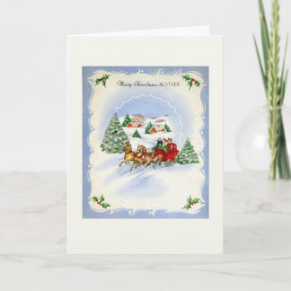 Vintage Christmas Mother Holiday Card