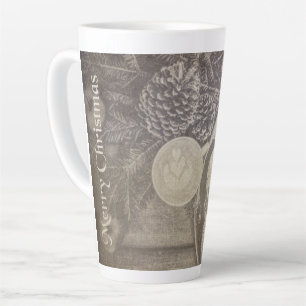 Vintage Christmas Motif with Cookies and Coffee Latte Mug