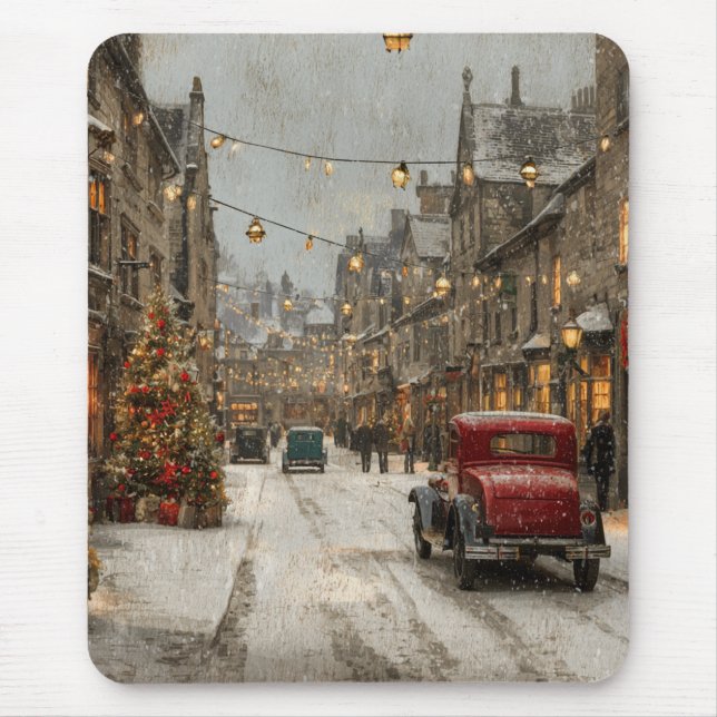 Vintage Christmas Mouse Pad (Front)