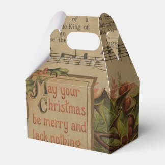 Vintage Christmas Music Sheet Holiday Favour Box
