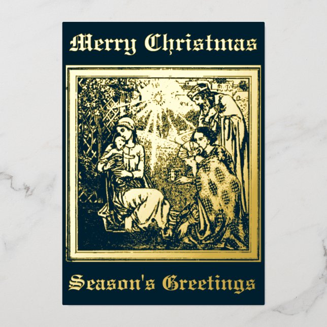 Vintage Christmas Nativity Adoration Of The Magi (Front)