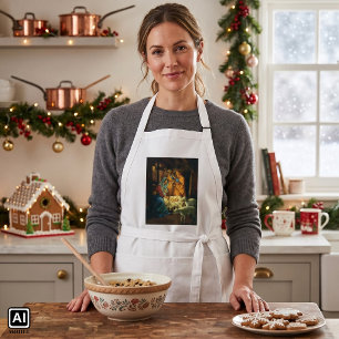 Vintage Christmas Nativity, Baby Jesus in Manger Standard Apron