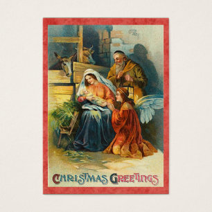 Vintage Christmas Nativity Gift Tags