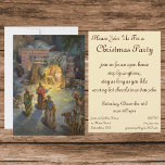 Vintage Christmas Nativity Magi Invitation<br><div class="desc">Vintage illustration religious Christmas holiday image featuring a nativity family scene. A Christian religion design with the three wise men visiting Mary and Joseph with the baby Jesus Christ in the manger in Bethlehem.</div>