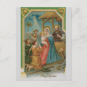 Vintage Christmas Nativity of Christ Postcard