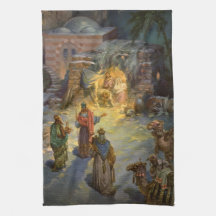 Vintage Christmas Nativity with Visiting Magi