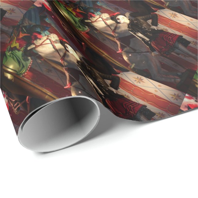 Vintage Christmas New York Window Display Wrapping Paper (Roll Corner)