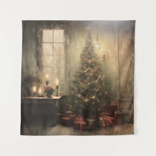 Vintage Christmas Night Tapestry