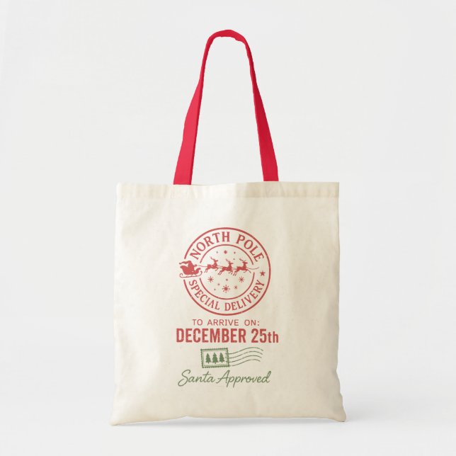 Vintage Christmas North-pole  Tote Bag (Front)