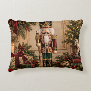 Vintage Christmas Nutcracker Decorative Cushion