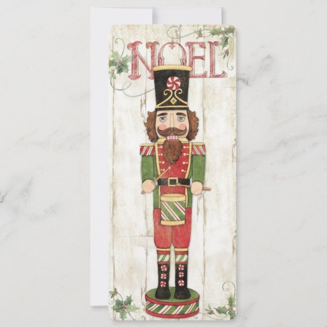 Vintage Christmas Nutcracker Holiday Card (Front)