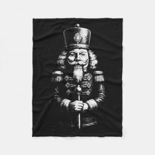Vintage Christmas Nutcracker Retro Xmas 2025 Famil Fleece Blanket