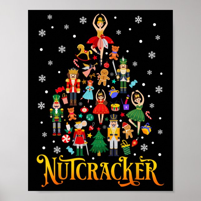 Vintage Christmas Nutcracker Squad Matching Family Poster (Front)