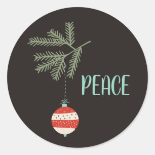 Vintage Christmas Ornament Black Envelope Seals