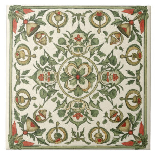 Vintage, Christmas Ornament, Ceramic Tile