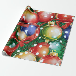 Vintage Christmas Ornament Wrapping Paper