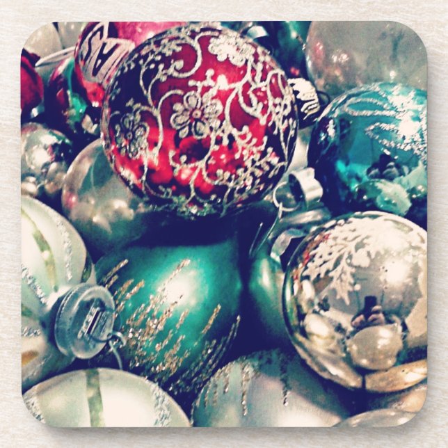Vintage Christmas Ornaments Coaster