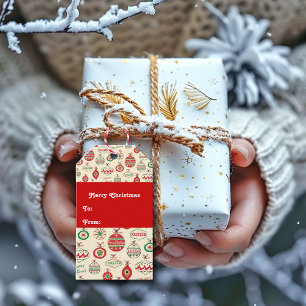 Vintage Christmas Ornaments Gift Tags