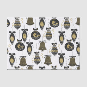 Vintage Christmas Ornaments Pattern Tissue Paper