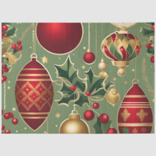vintage christmas ornaments tissue paper