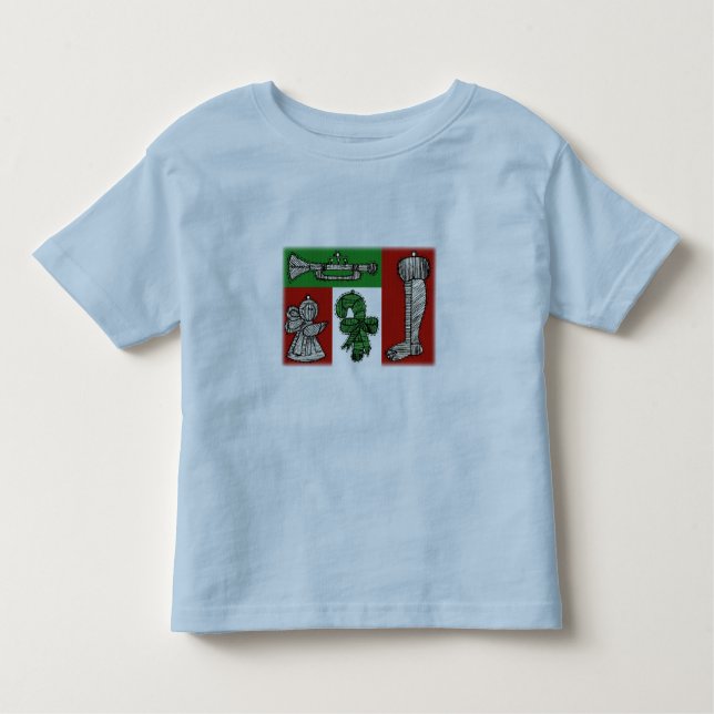 Vintage Christmas Ornaments Toddler T-Shirt (Front)