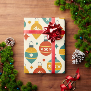 Vintage Christmas Ornaments Wrapping Paper