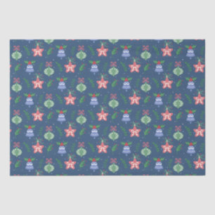 Vintage Christmas Ornaments Wrapping Tissue Paper
