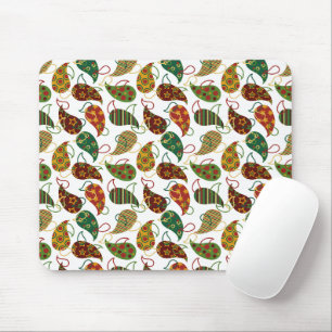 Vintage Christmas Paisley Mouse Pad