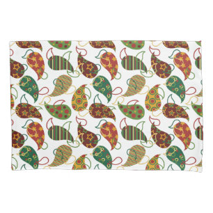 Vintage Christmas Paisley  Pillowcase