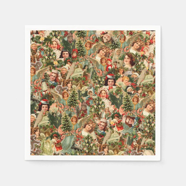 Vintage christmas Paper Napkin (Front)