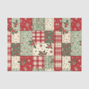 Vintage Christmas Patchwork Tissue Paper