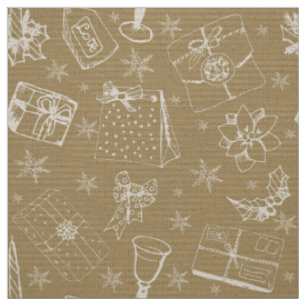 vintage christmas pattern fabric
