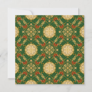 Vintage Christmas Pattern - Flat Holiday Card