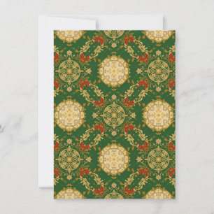 Vintage Christmas Pattern - Flat Note Card
