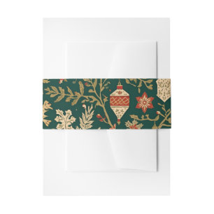 Vintage Christmas Pattern - Invitation Belly Band