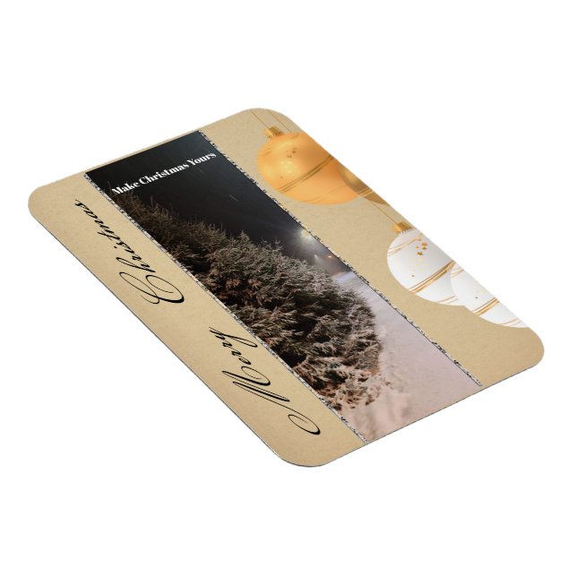 Vintage  Christmas Personalised  Magnet (Right Side)