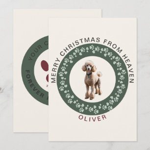 Vintage Christmas Pet Memorial Photo From Heaven Holiday Card