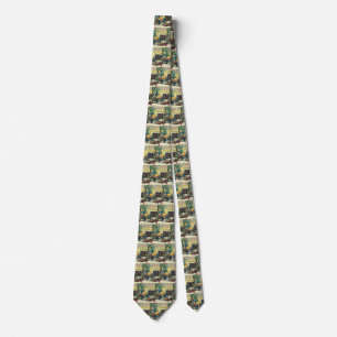 Vintage Christmas Pets in the Living Room Tie