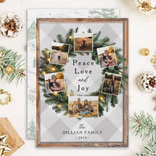 Vintage Christmas Photo Card holiday Template