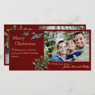 Vintage Christmas Photocard Holiday Card